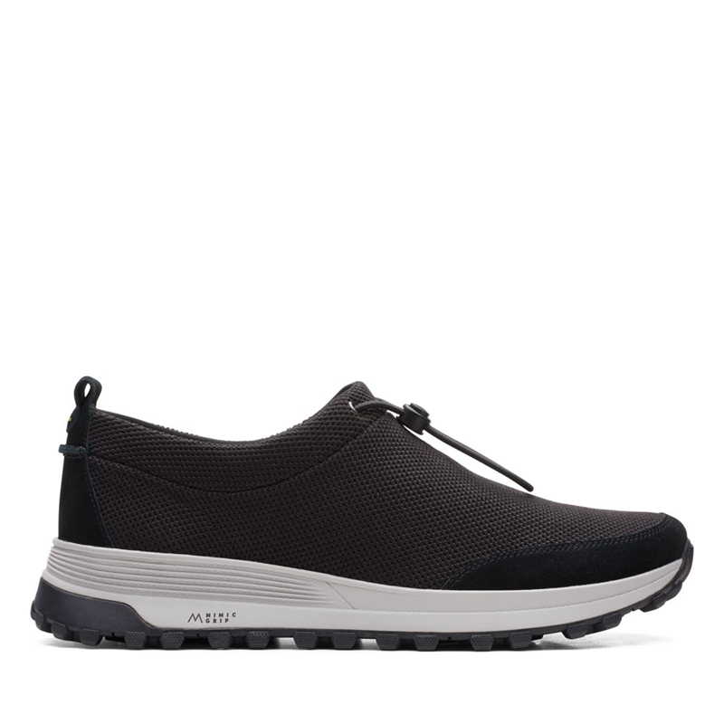 Black Clarks ATL Trek Vibe Synthetic Men's Sneakers | 31570-WKED