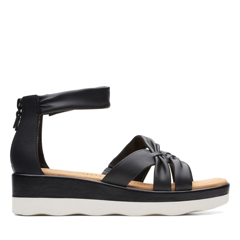 Black Clarks Clara Rae Women's Sandals | 14625-UDLB