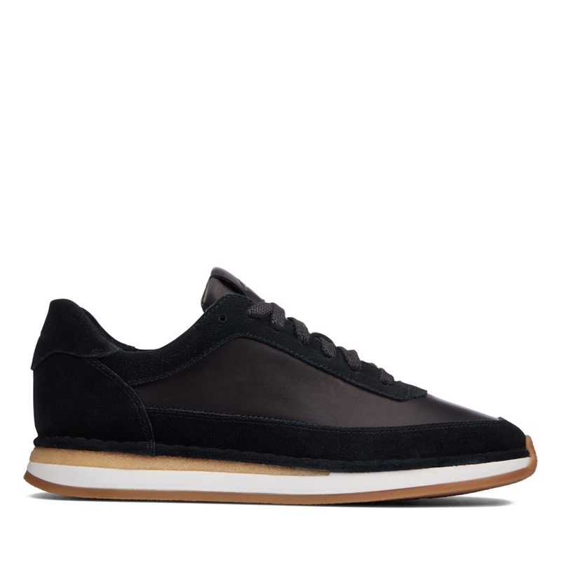 Black Clarks Craft Run Lace Combi Sde Women's Sneakers | 63902-CWLD