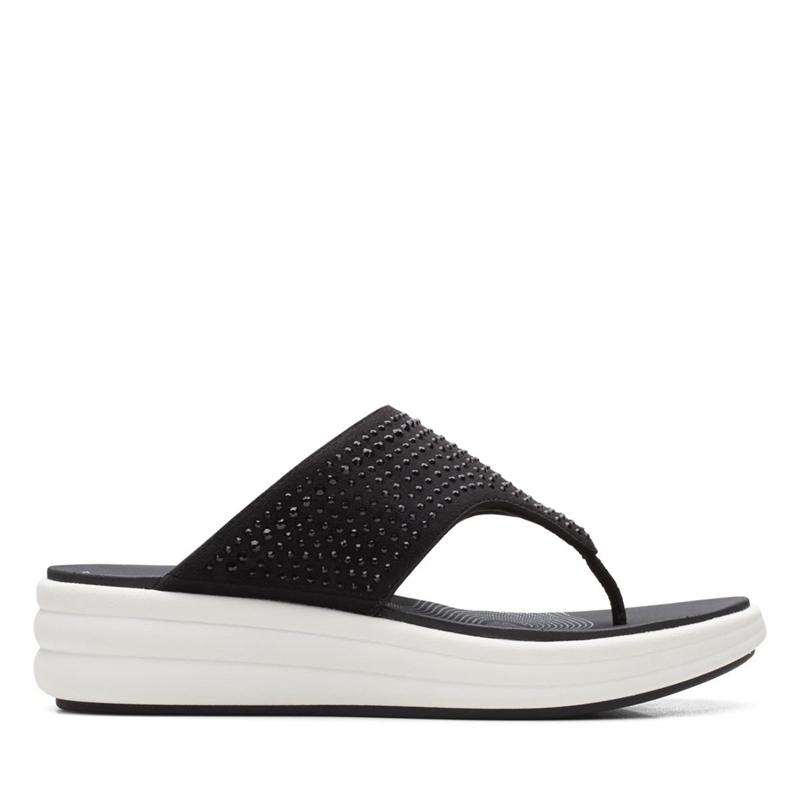 Black Clarks Drift Jaunt Women's Sandals | 24381-VKHY