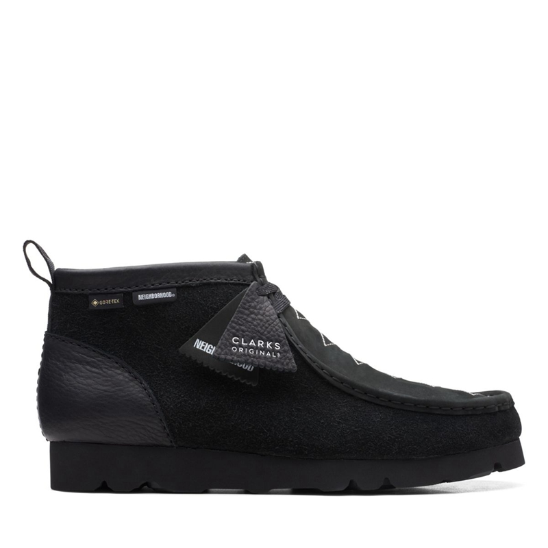 Black Clarks GORE-TEX Combi Sde Men's Chukka Boots | 41726-HPGV