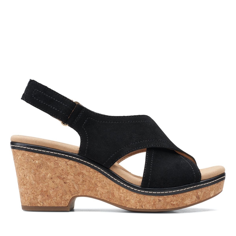 Black Clarks Giselle Cove Women's Sandals | 21980-WDBA