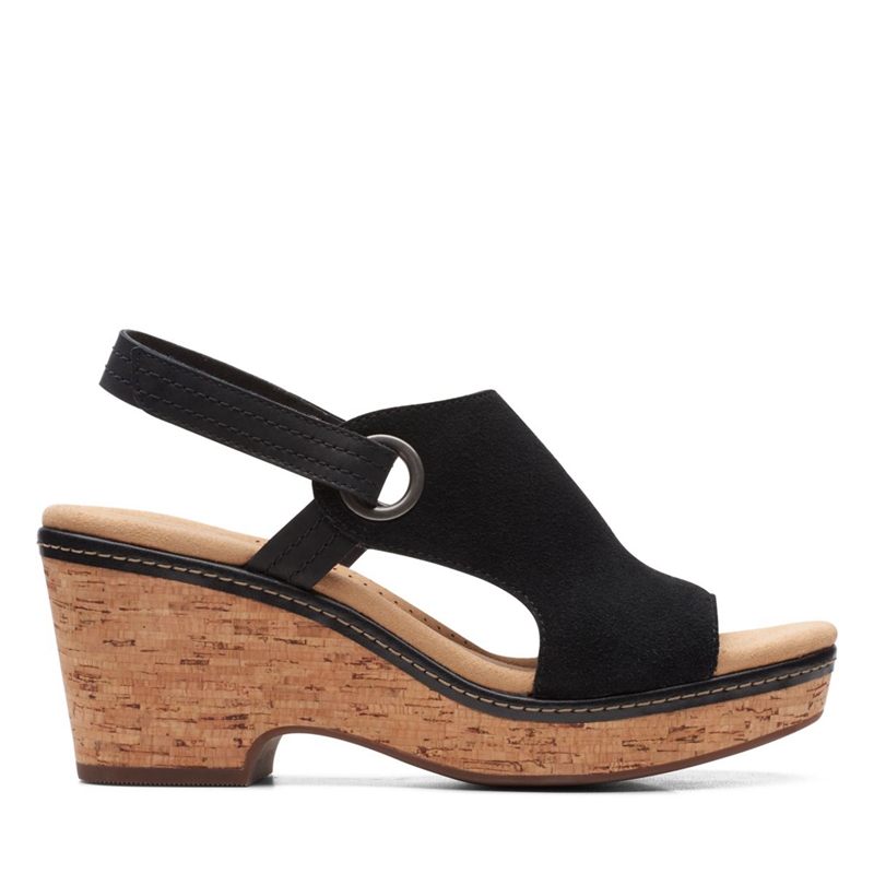 Black Clarks Giselle Sea Sde Women's Sandals | 16945-PRXA