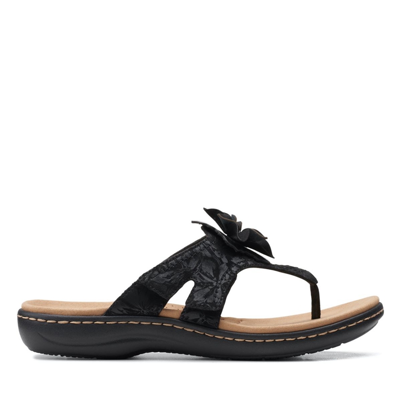 Black Clarks Laurieann Gema Women's Sandals | 73415-UGBC