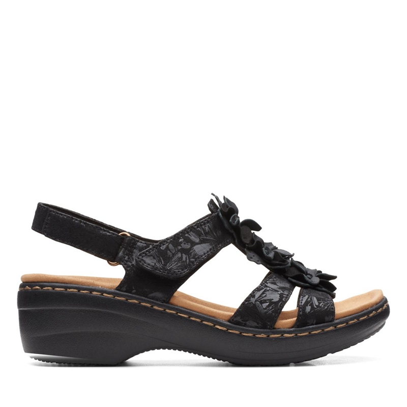 Black Clarks Merliah Sheryl Women's Sandals | 71460-XSPD