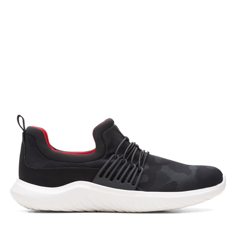 Black Clarks Nova Ave Textile Women's Sneakers | 67290-UHYZ