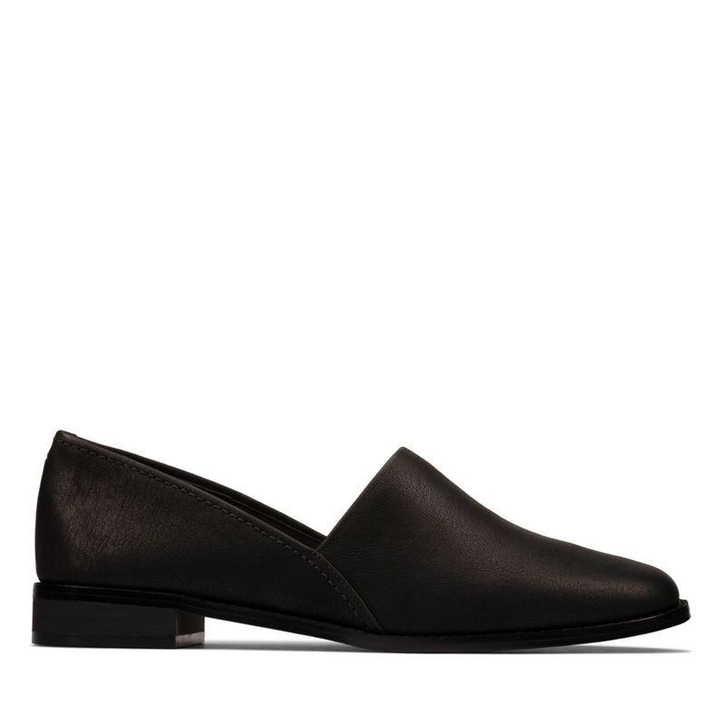 Black Clarks Pure Easy Leather Women's Pumps | 54796-IEDL