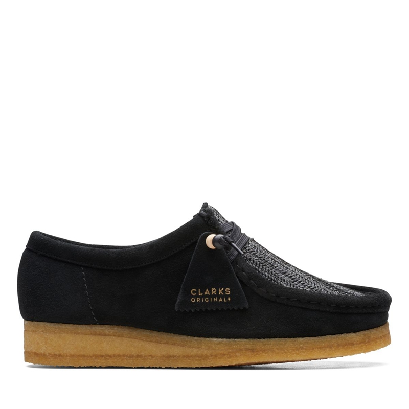 Black Clarks Raffia Women's Desert Boots | 85791-YHDQ