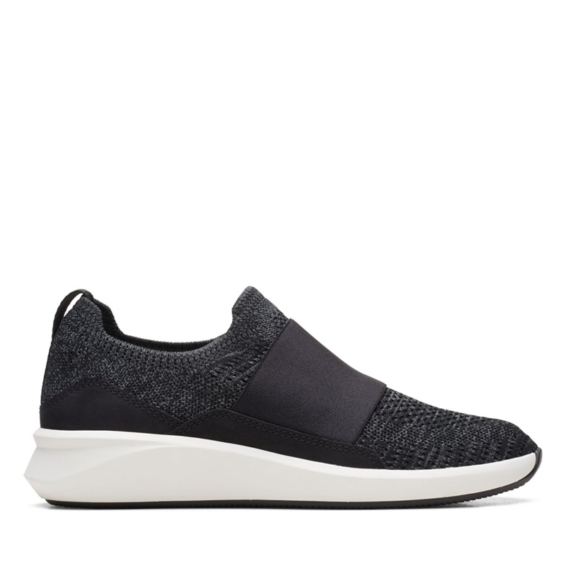 Black Clarks Un Rio Knit Knit Women's Sneakers | 48735-LRAG