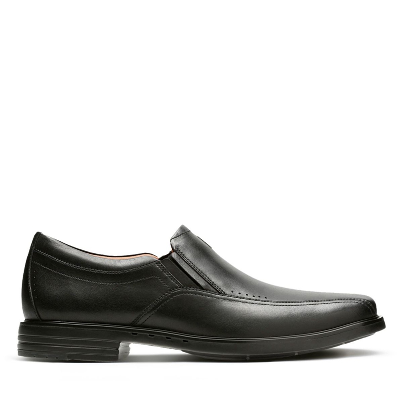 Black Clarks Unsheridan Go Leather Men's Dress Shoes | 38469-PWIU