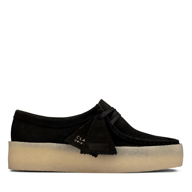 Black Clarks Wallabee Cup Nubuck Women's Slip Ons | 27189-PCHU