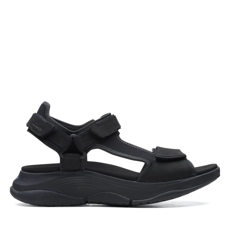 Black Clarks Wave 2.0 Skip Combi Women's Sandals | 21365-SGVU