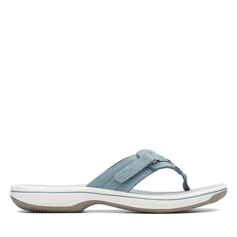 Blue Clarks BREEZE SEA Women's Flip Flops | 10954-NUYL