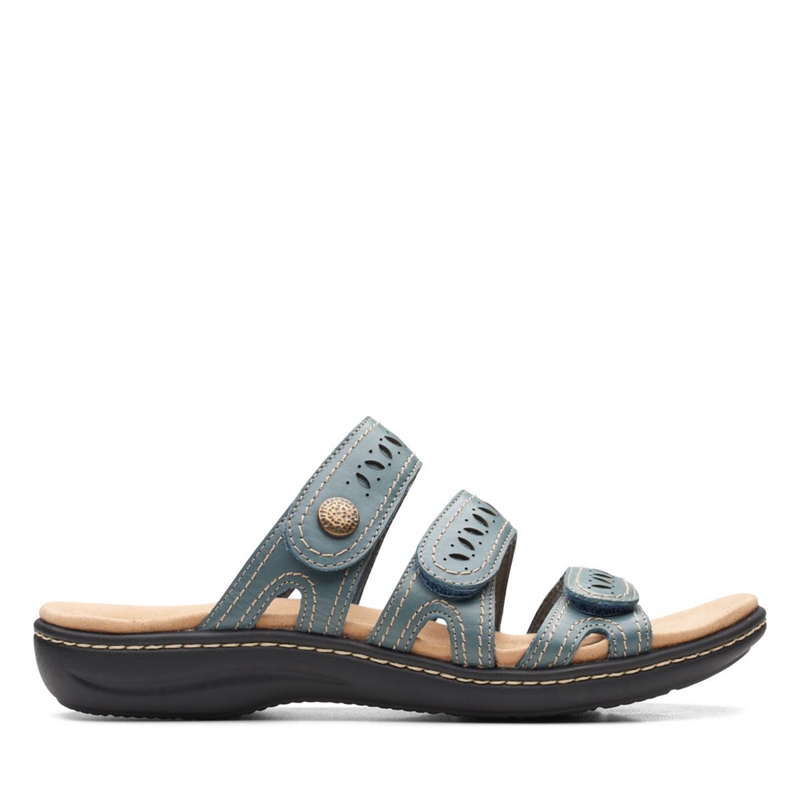 Blue Clarks Laurieann Dee Lea Women's Sandals | 95236-IMEF