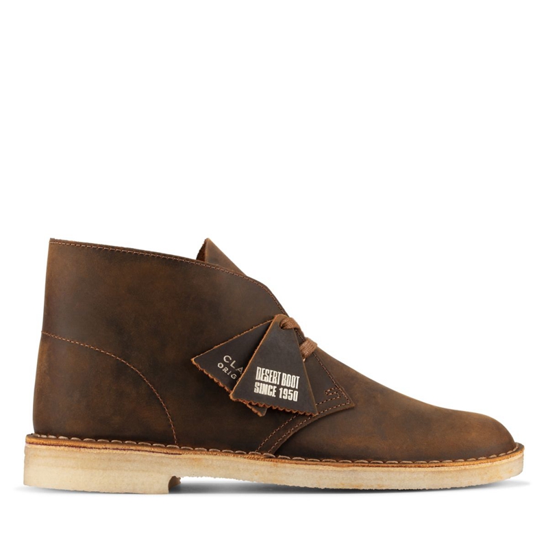 Brown Clarks Beeswax Men's Ankle Boots | 75210-EABZ