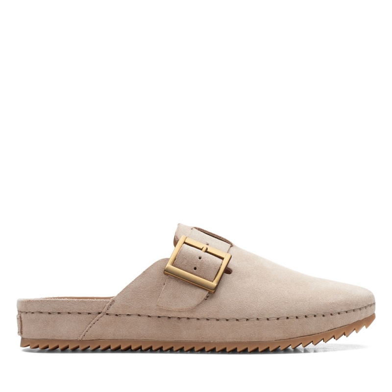 Brown Clarks Brookleigh Mule Sand Suede Women's Clogs | 58691-YIWU