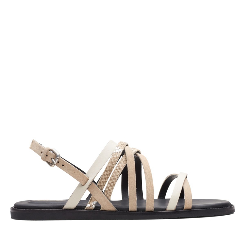 Brown Clarks Karsea Ankle Snake Women's Sandals | 23415-ENVJ