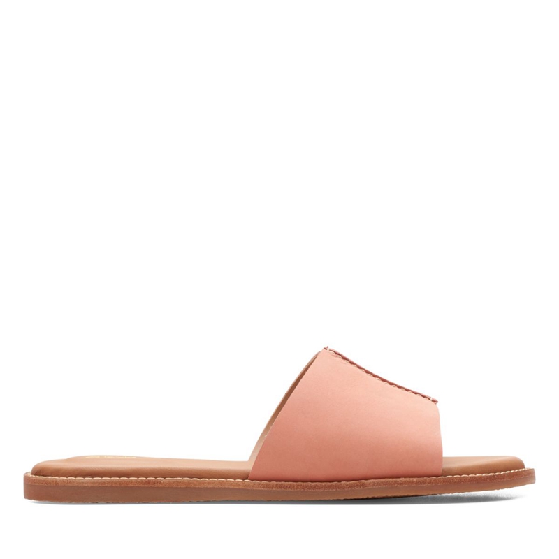 Coral Clarks Karsea Mule Women's Sandals | 93074-NZFY