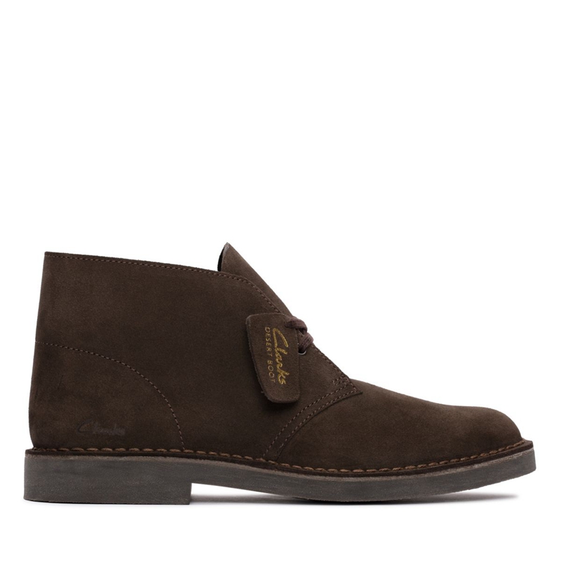 Dark Brown Clarks Evo Suede Men's Ankle Boots | 74603-ZVNY