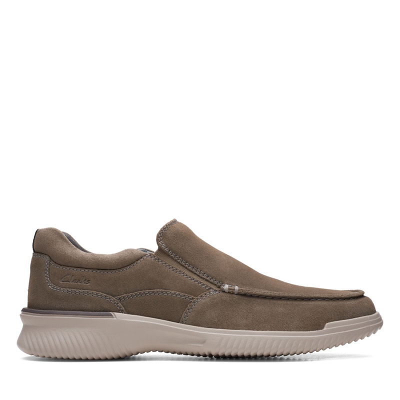 Grey Clarks Donaway Free Stone Men's Slip Ons | 69501-UQYK