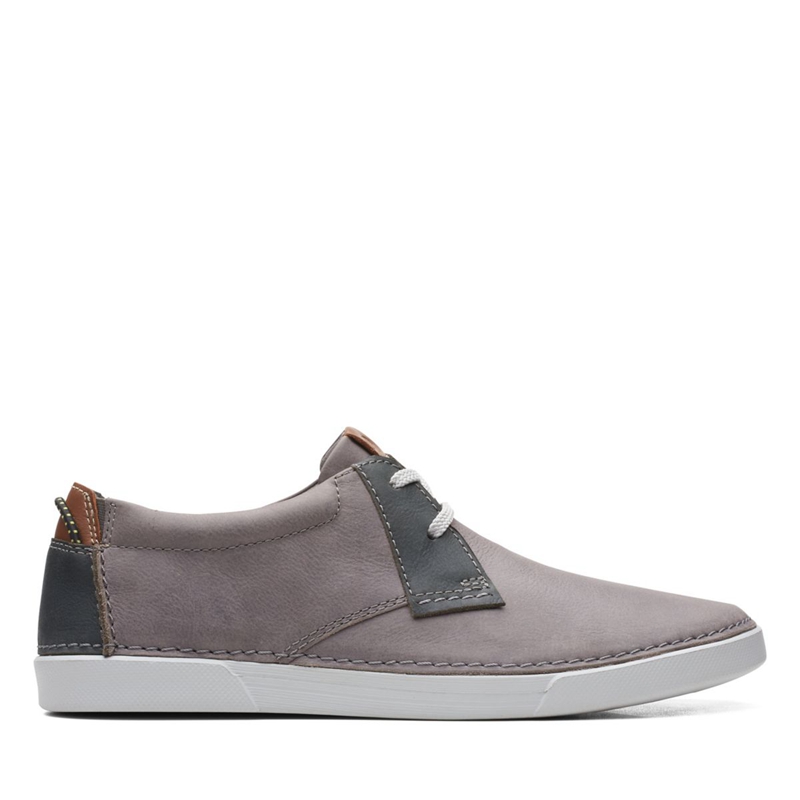 Grey Clarks Gereld Low Leather Men's Slip Ons | 78260-CVSY