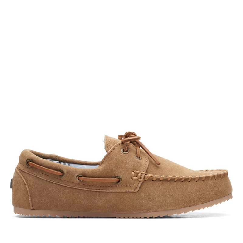 Khaki Clarks Jordy Murl Cinnamon Men's Slip Ons | 47039-GSXR