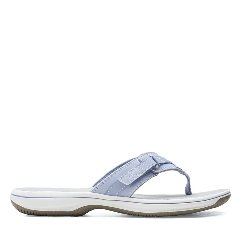 Lavender Clarks BREEZE SEA Women's Flip Flops | 48362-XGEU