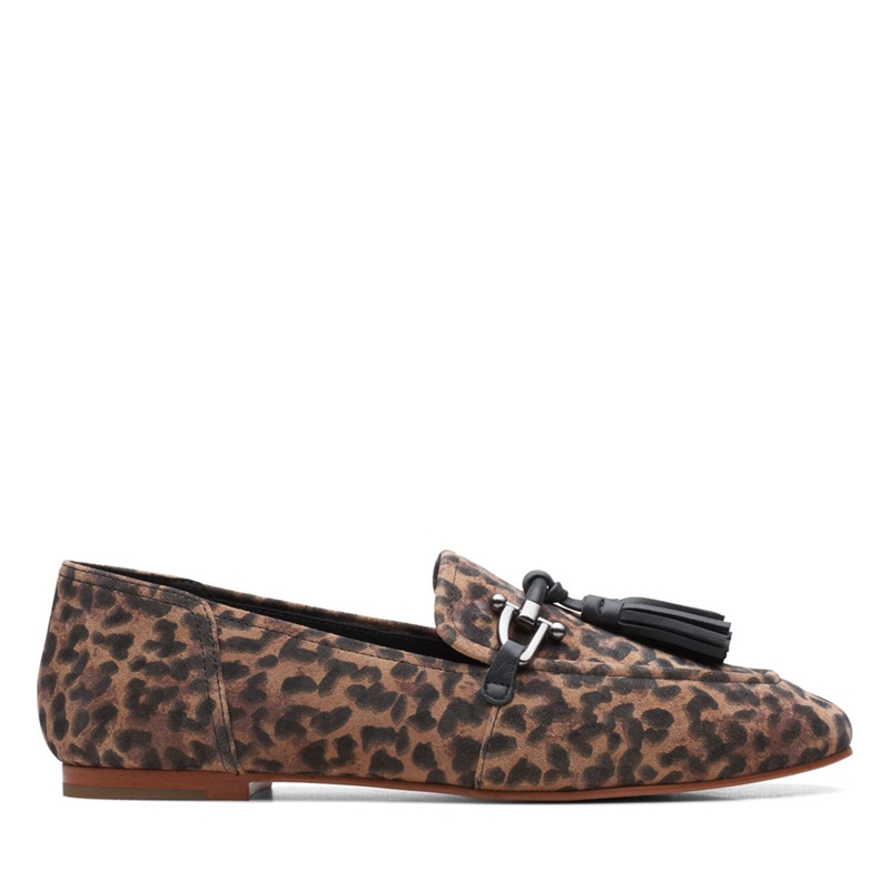 Leopard Clarks Pure 2 Tassel Print Women's Pumps | 62954-VZHT