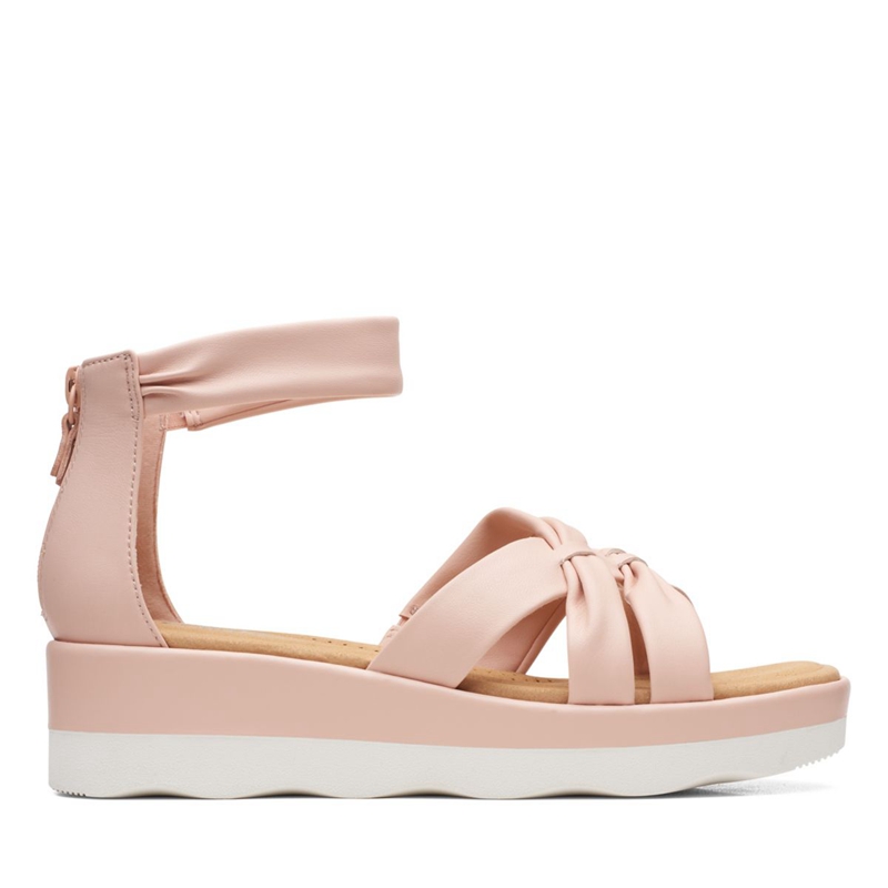 Light Pink Clarks Clara Rae Women's Sandals | 12893-KUAG