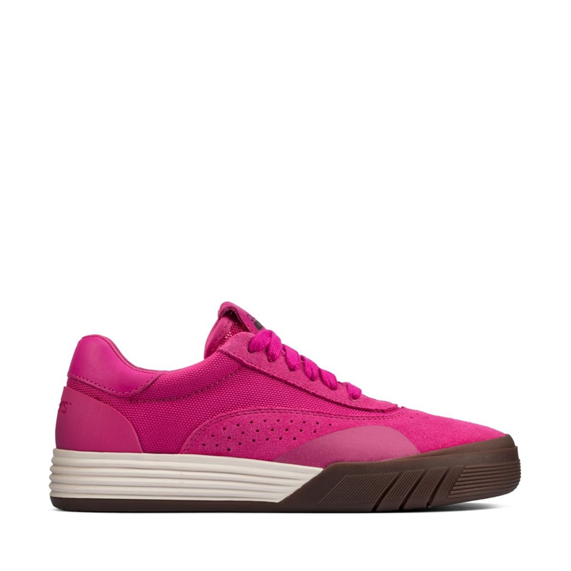 Pink Clarks Cica Suede Kids' Sneakers | 04613-HAVN