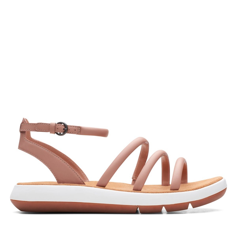 Rose Clarks Jemsa Style Leather Women's Sandals | 98403-BJNV