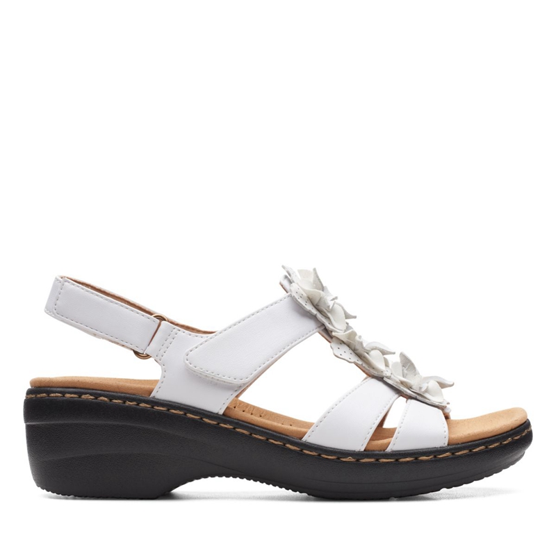 White Clarks Merliah Sheryl Women's Sandals | 76801-JKEO