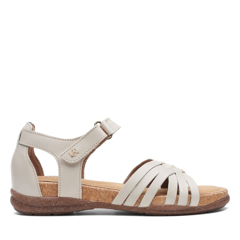 White Clarks Roseville Cove Leather Women's Sandals | 97564-YTVE