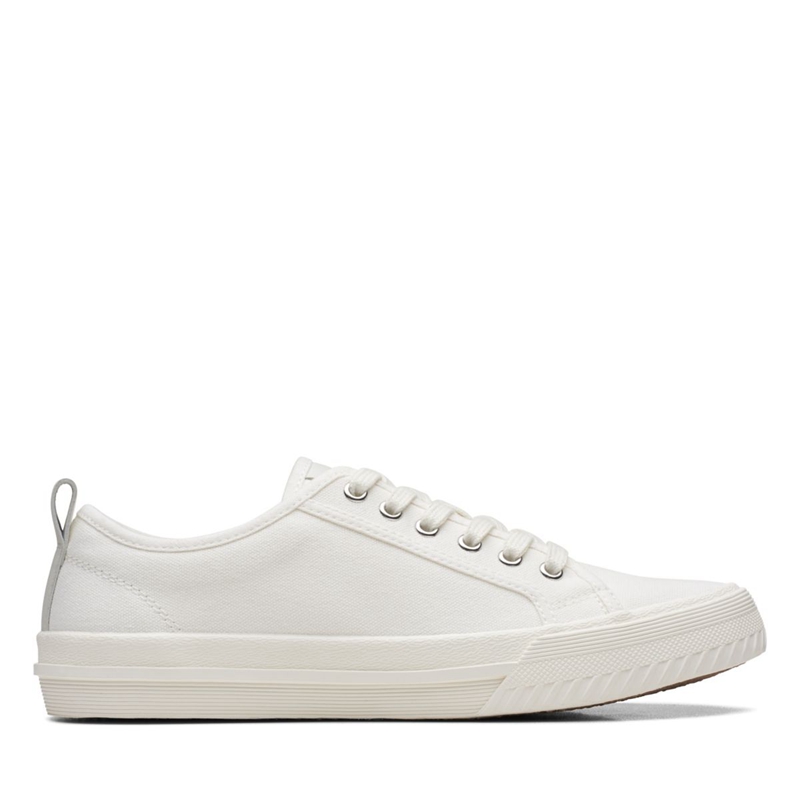 White Clarks Roxby Lace Canvas Women's Sneakers | 24087-YMIE