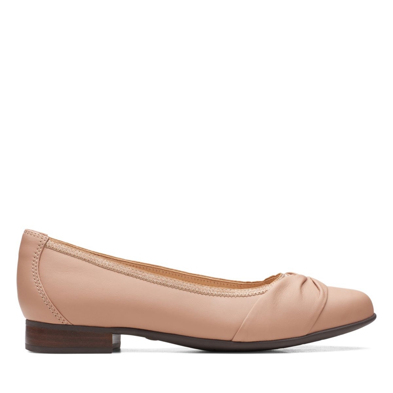 Apricot Clarks Un Blush Wish Praline Leather Women\'s Pumps | 14785-BURO