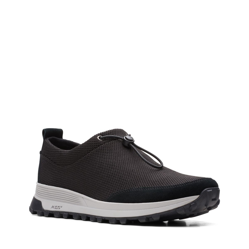 Black Clarks ATL Trek Vibe Synthetic Men's Sneakers | 31570-WKED