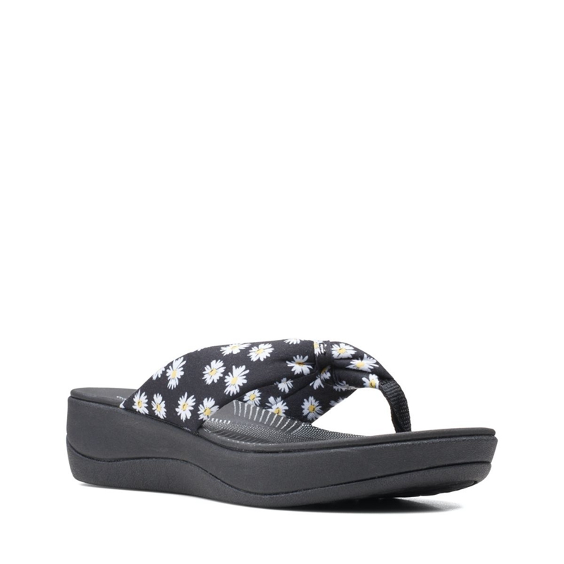 Black Clarks Arla Glison Blk/ Women's Flip Flops | 45830-ADCX