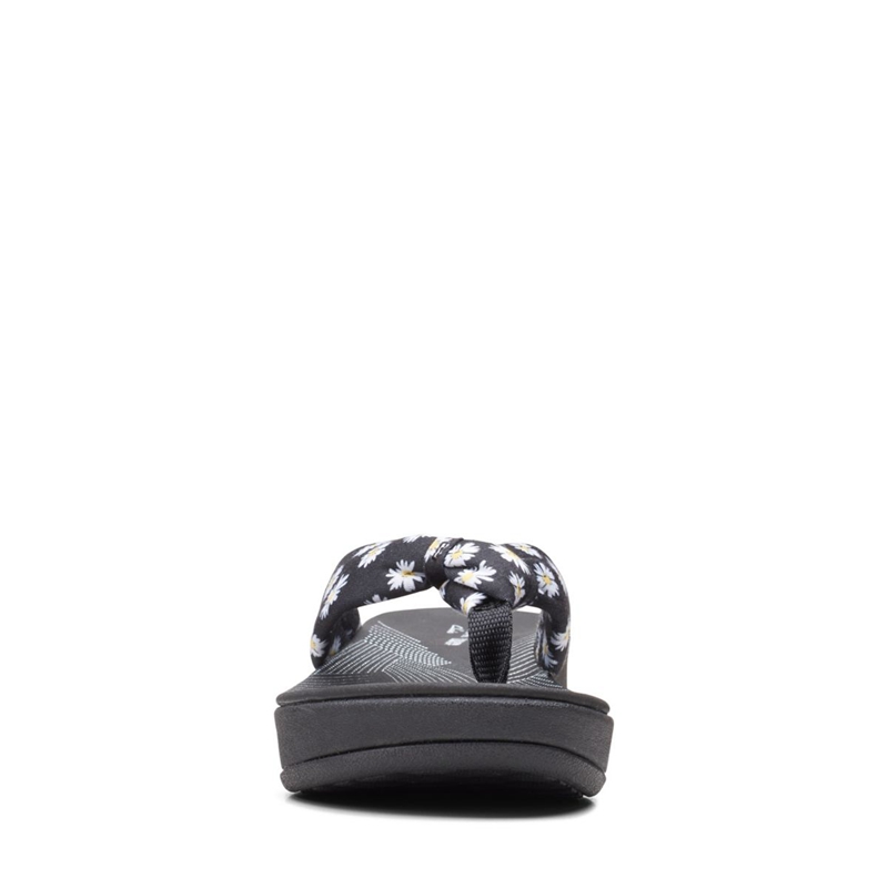 Black Clarks Arla Glison Blk/ Women's Flip Flops | 45830-ADCX