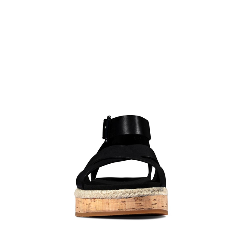 Black Clarks Botanic Poppy Women's Sandals | 06138-BUCM