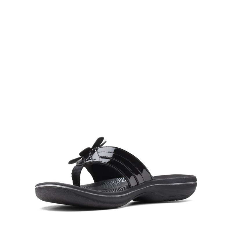 Black Clarks Brinkley Flora Pat Women's Sandals | 50184-JUQX