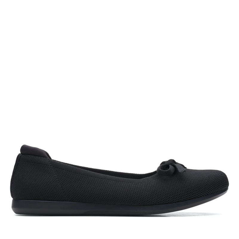 Black Clarks Carly Hope Knit Women\'s Flat Shoes | 61792-WNZE