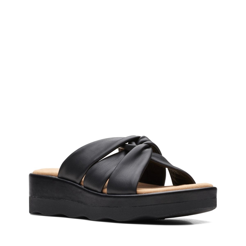 Black Clarks Clara Charm Women's Sandals | 38961-HGVU