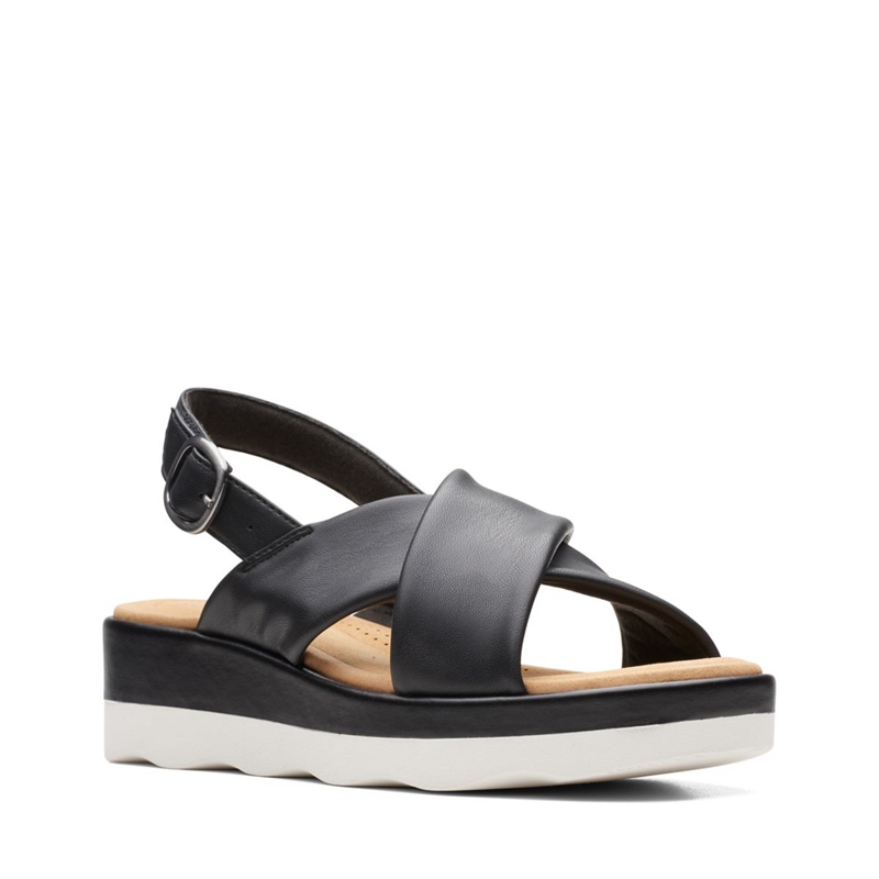 Black Clarks Clara Cove Women's Sandals | 45896-YRMU