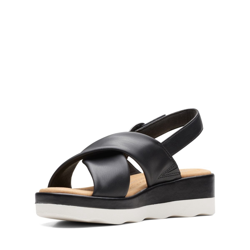 Black Clarks Clara Cove Women's Sandals | 45896-YRMU