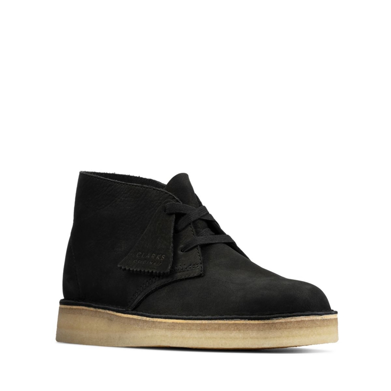 Black Clarks Coal Nubuck Women's Desert Boots | 02549-PHEJ