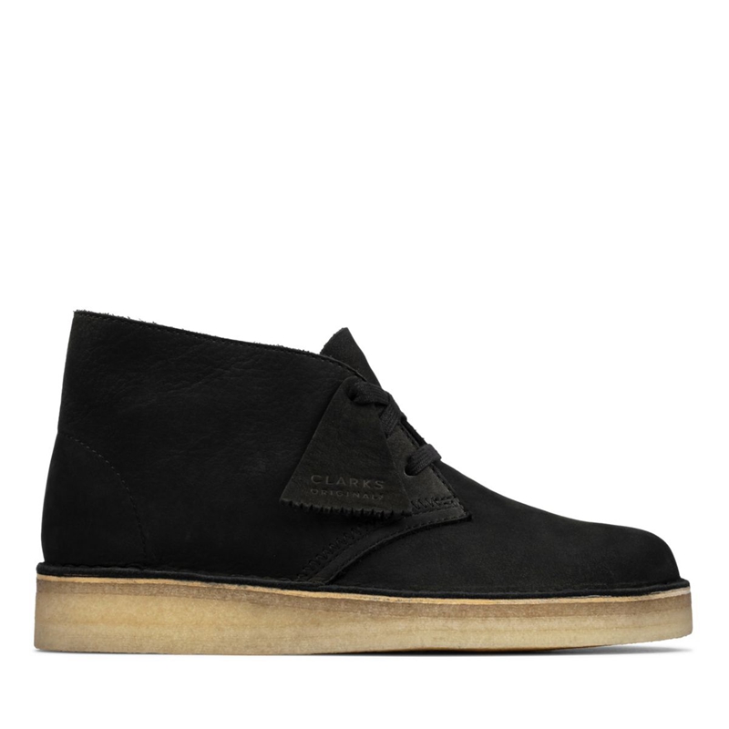 Black Clarks Coal Nubuck Women\'s Desert Boots | 02549-PHEJ