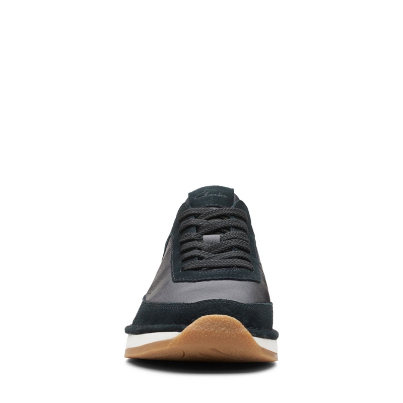 Black Clarks Craft Run Lace Combi Men's Sneakers | 68023-MZQR