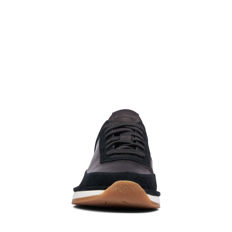 Black Clarks Craft Run Lace Combi Sde Women's Sneakers | 63902-CWLD