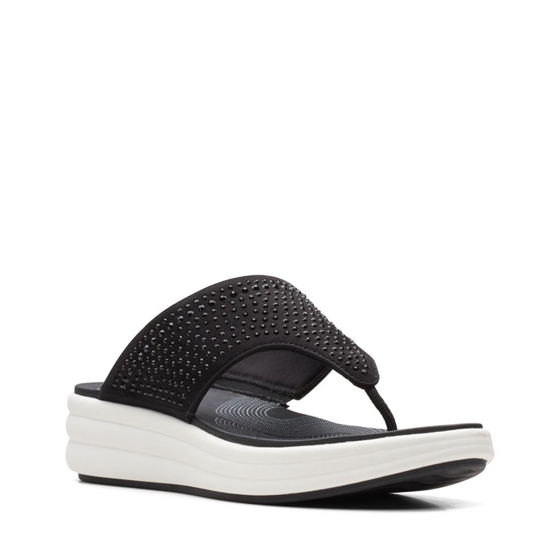 Black Clarks Drift Jaunt Women's Sandals | 24381-VKHY