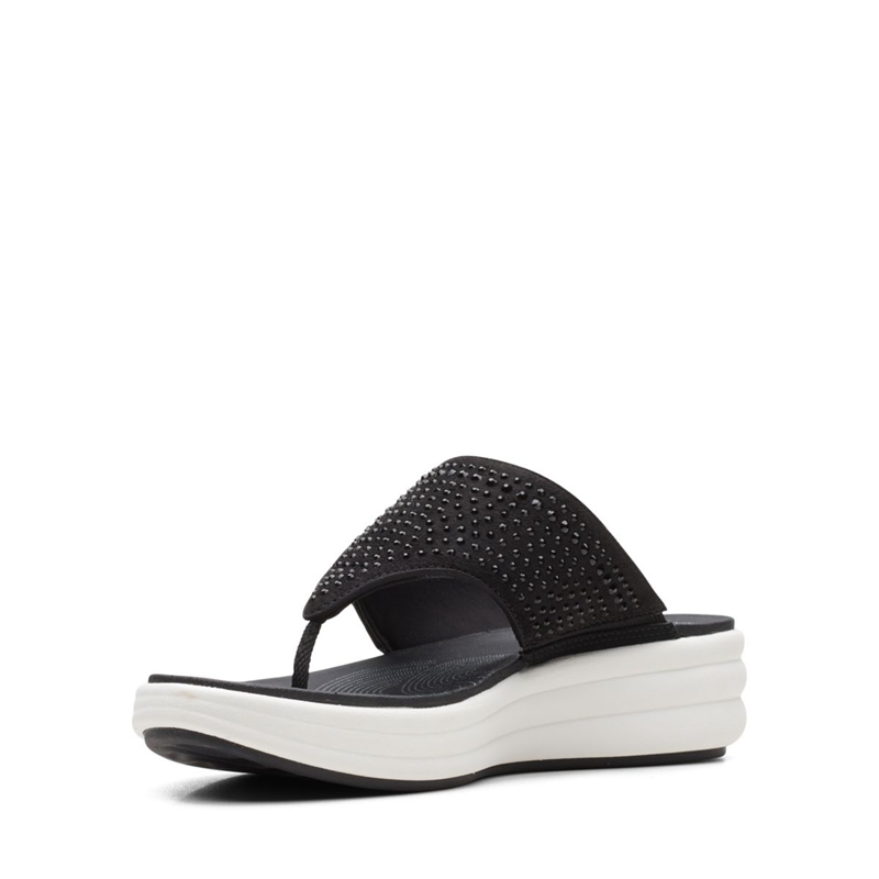 Black Clarks Drift Jaunt Women's Sandals | 24381-VKHY